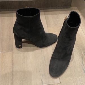 Saint Laurent Black Suede Booties size 35